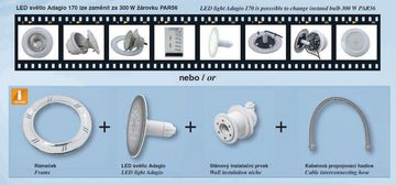 Rámček svetla Adagio plast - Ø17/25 cm